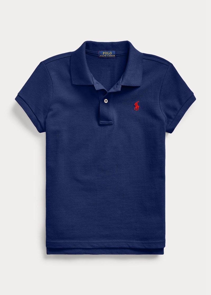 Poleras Polo Ralph Lauren Niña 7-14 Años Cotton Mesh Chile Azul Marino MJZAC-7369